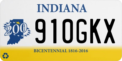 IN license plate 910GKX