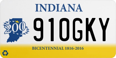 IN license plate 910GKY
