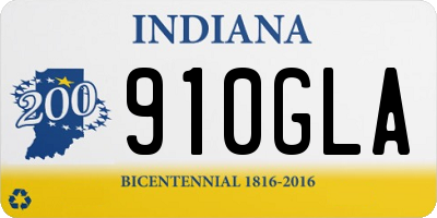 IN license plate 910GLA