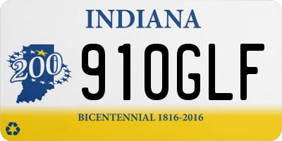 IN license plate 910GLF