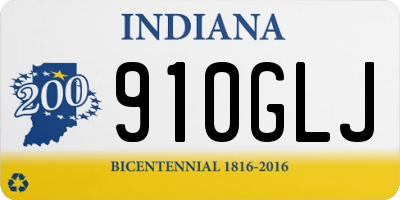 IN license plate 910GLJ