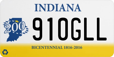 IN license plate 910GLL