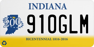 IN license plate 910GLM