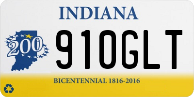 IN license plate 910GLT