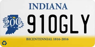 IN license plate 910GLY