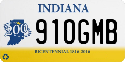 IN license plate 910GMB