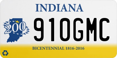 IN license plate 910GMC