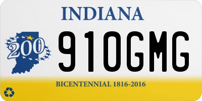 IN license plate 910GMG