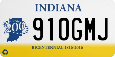 IN license plate 910GMJ