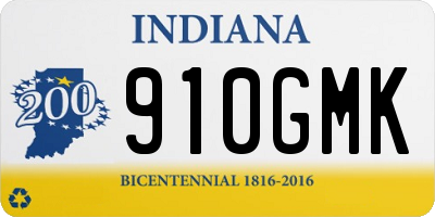IN license plate 910GMK