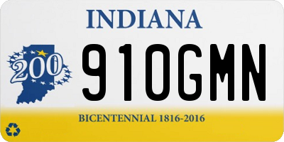 IN license plate 910GMN