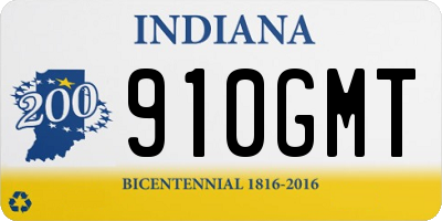IN license plate 910GMT