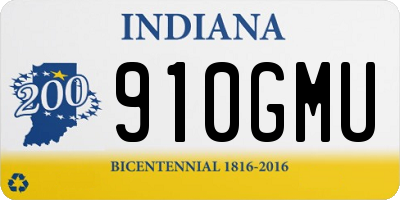 IN license plate 910GMU
