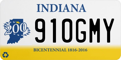 IN license plate 910GMY