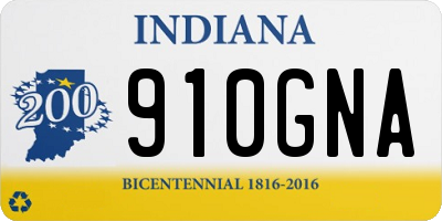 IN license plate 910GNA