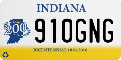 IN license plate 910GNG