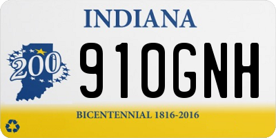 IN license plate 910GNH