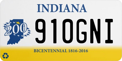 IN license plate 910GNI