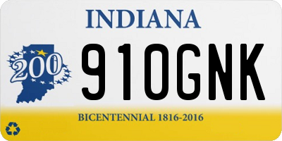 IN license plate 910GNK