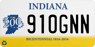 IN license plate 910GNN