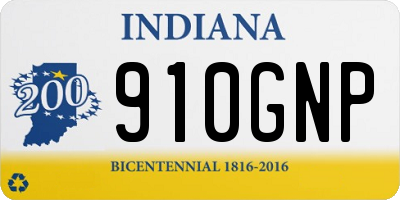 IN license plate 910GNP