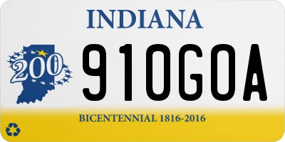 IN license plate 910GOA