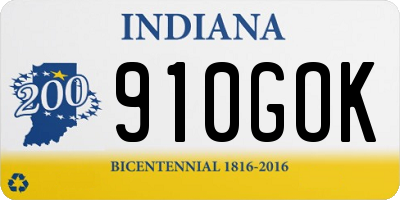 IN license plate 910GOK