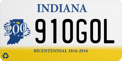 IN license plate 910GOL