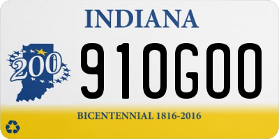 IN license plate 910GOO