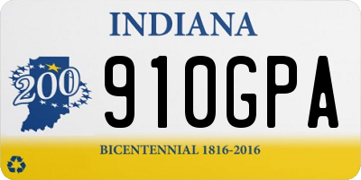 IN license plate 910GPA