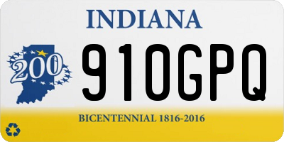 IN license plate 910GPQ