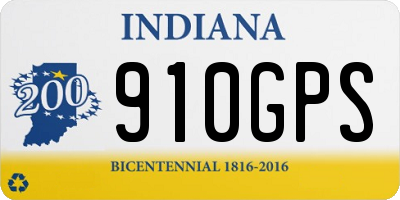IN license plate 910GPS