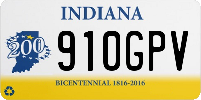 IN license plate 910GPV