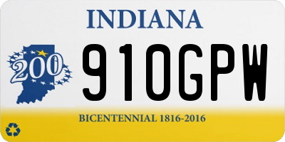 IN license plate 910GPW