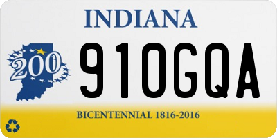 IN license plate 910GQA