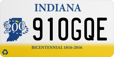 IN license plate 910GQE