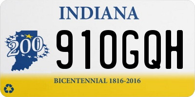 IN license plate 910GQH