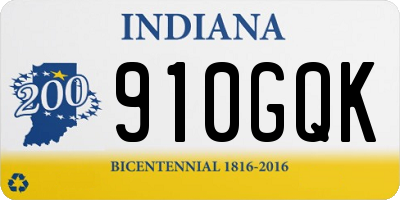 IN license plate 910GQK