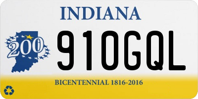 IN license plate 910GQL