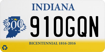 IN license plate 910GQN