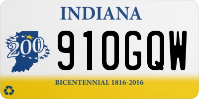 IN license plate 910GQW