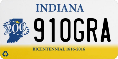 IN license plate 910GRA