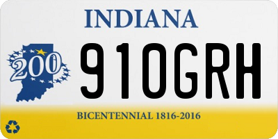 IN license plate 910GRH