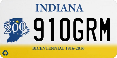 IN license plate 910GRM