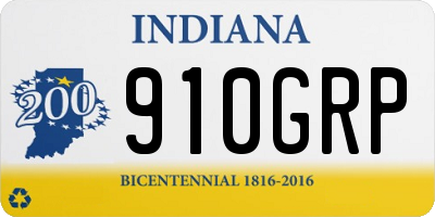 IN license plate 910GRP