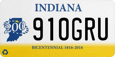 IN license plate 910GRU