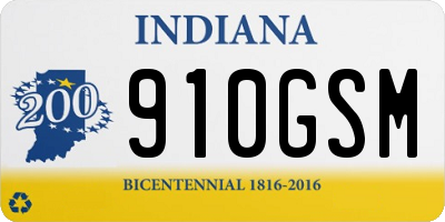 IN license plate 910GSM