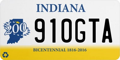 IN license plate 910GTA