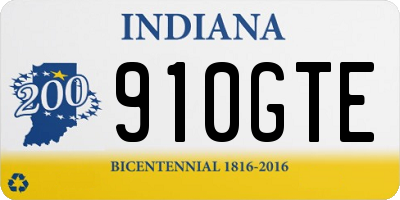 IN license plate 910GTE