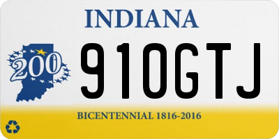 IN license plate 910GTJ